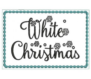Stickdatei - ITH Postkarte White Christmas
